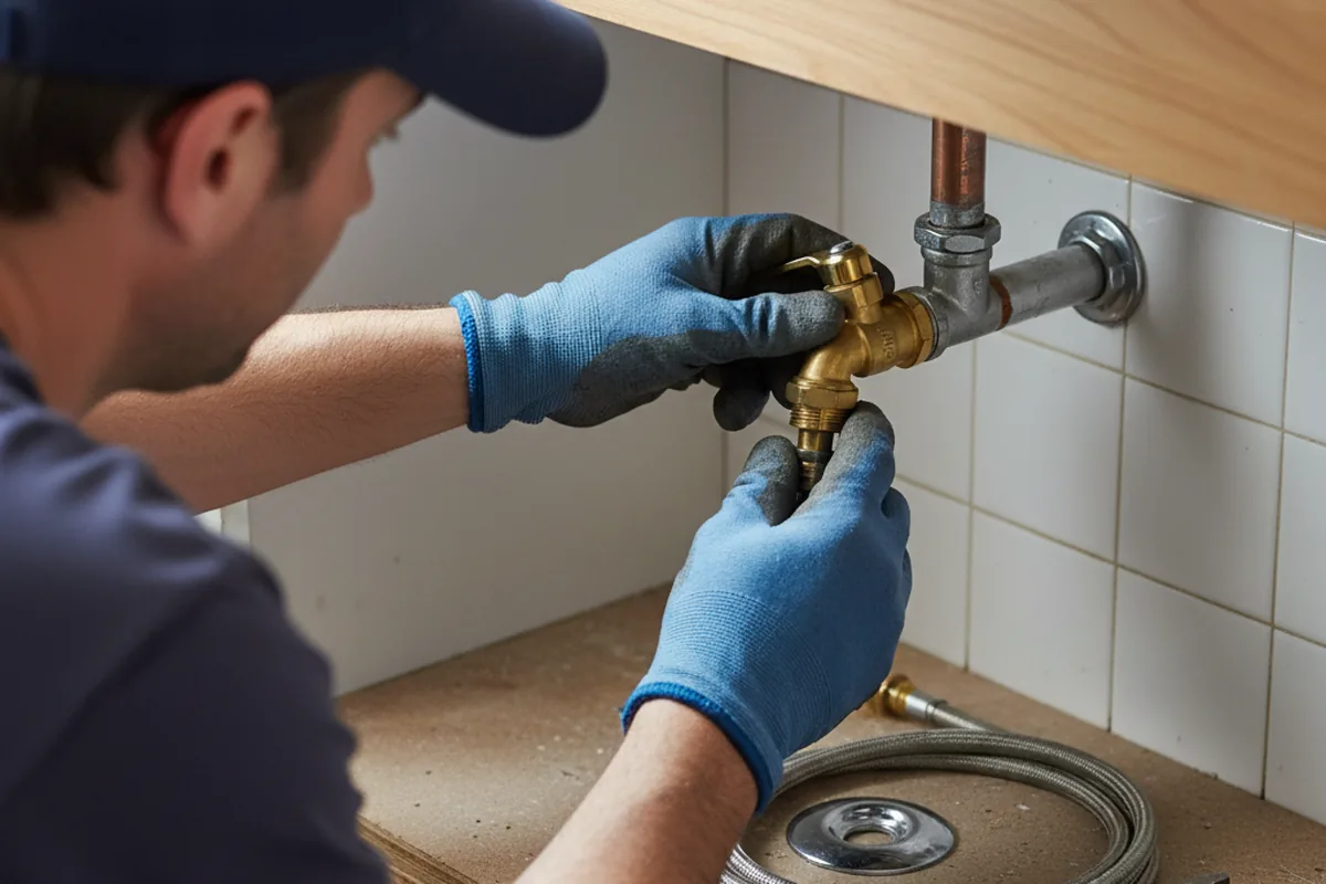 Shutoff valve and fitting work during Emergency Plumbing in Ione